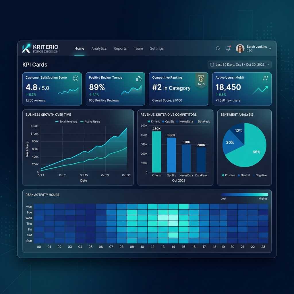 Kriterio Force Decision - Dashboard de Analytics con IA